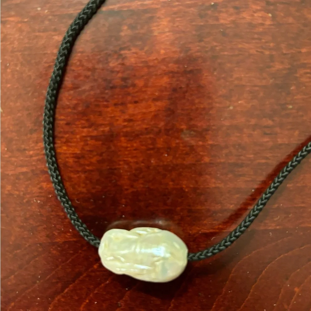 BRAND NEW Madewell Organic Freshwater Pearl Cord Necklace - Picture 6 of 11